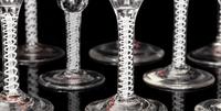 A Group of Twelve English Glass Wine Stems