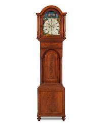 An English Mahogany Tall Case Clock