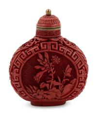A Chinese Cinnabar Lacquer Snuff Bottle
