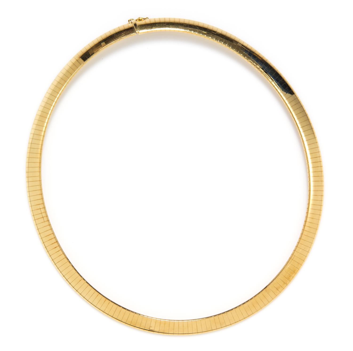 An 18 Karat Yellow Gold Omega Link Necklace, Italy, 41.00 dwts.
