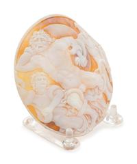 A Shell Cameo Depicting Laocoön and His Sons