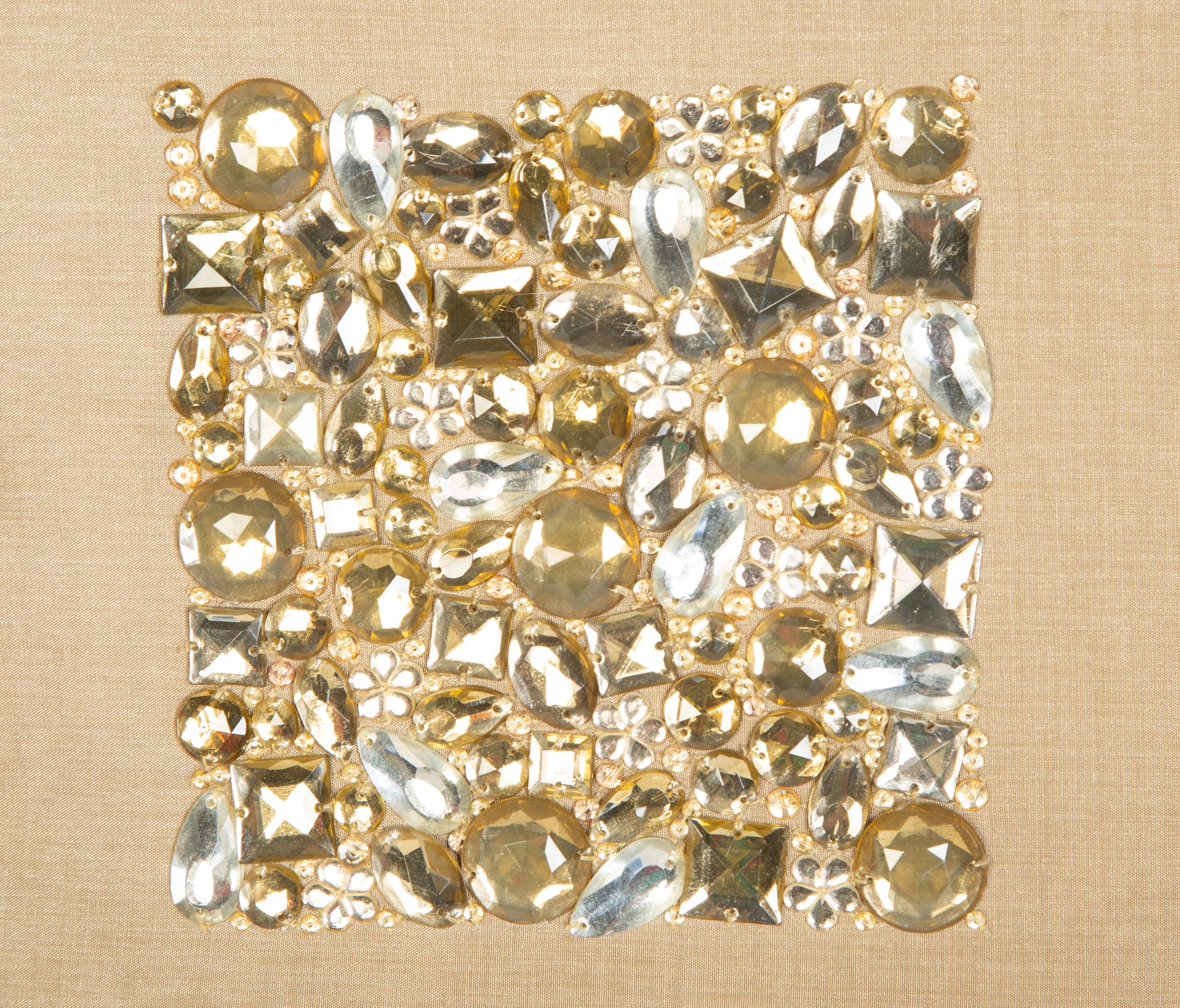 Two Jeweled Silk Pillows — 20th Century