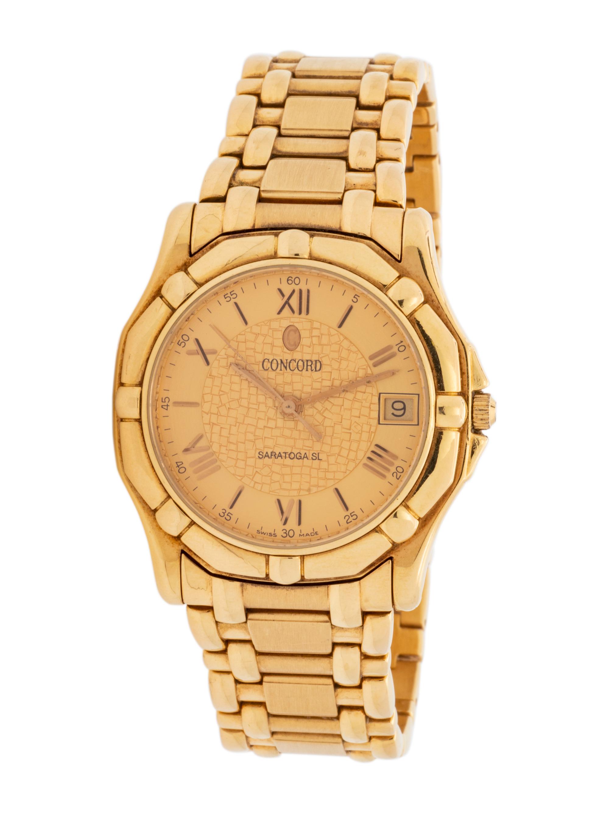 CONCORD, 18K YELLOW GOLD 'SARATOGA SL' WRISTWATCH