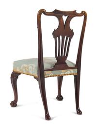 A Pair of George II Carved Mahogany Side Chairs