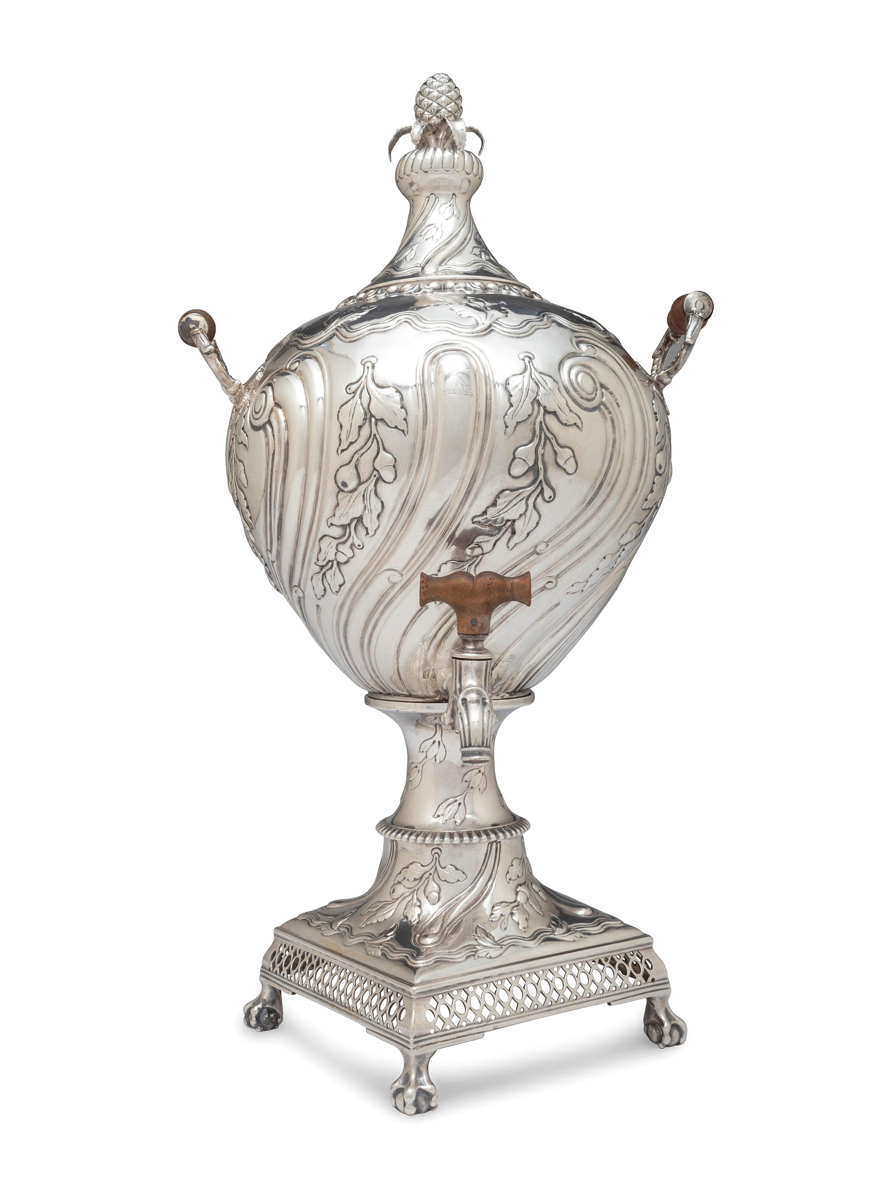 A Scottish George III Silver Tea Urn