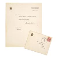 [Presidential] Wilson, Woodrow. Typed letter, signed