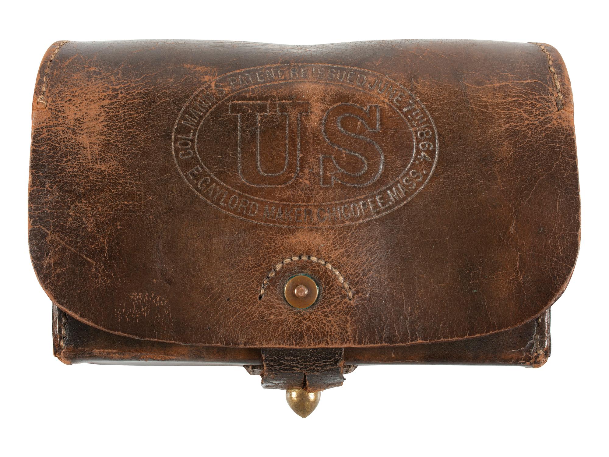 [CIVIL WAR]. Mann's Patent cartridge box by Gaylord, Chicopee, MA.