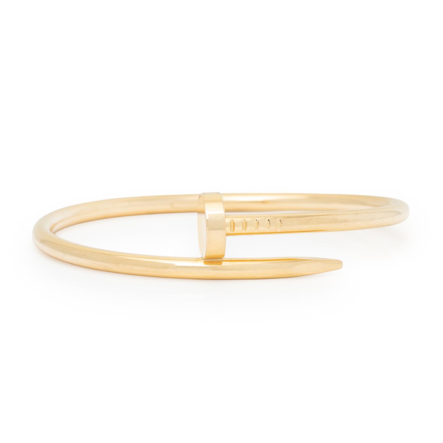 CARTIER, YELLOW GOLD 'JUSTE UN CLOU' BANGLE BRACELET