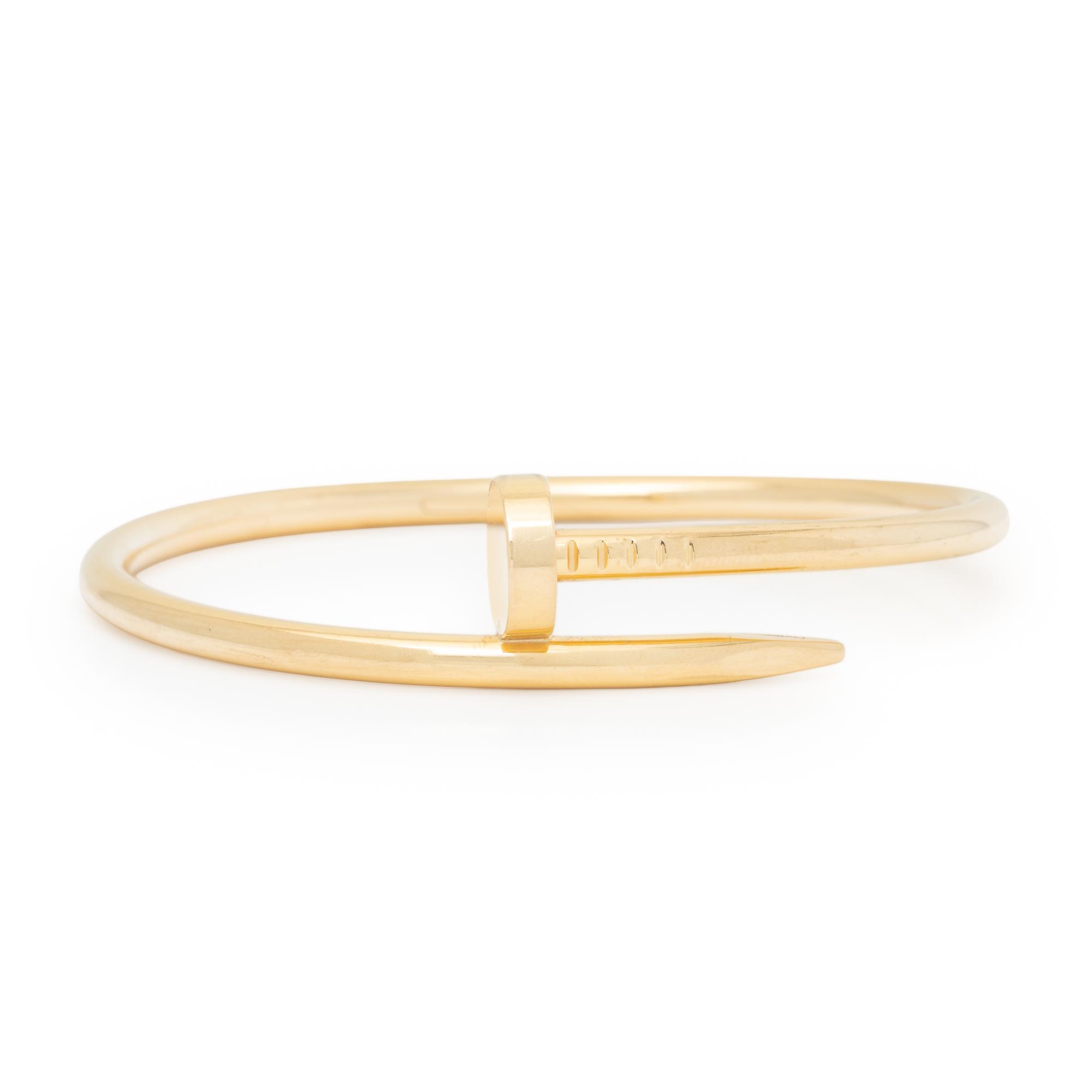 CARTIER, YELLOW GOLD 'JUSTE UN CLOU' BANGLE BRACELET