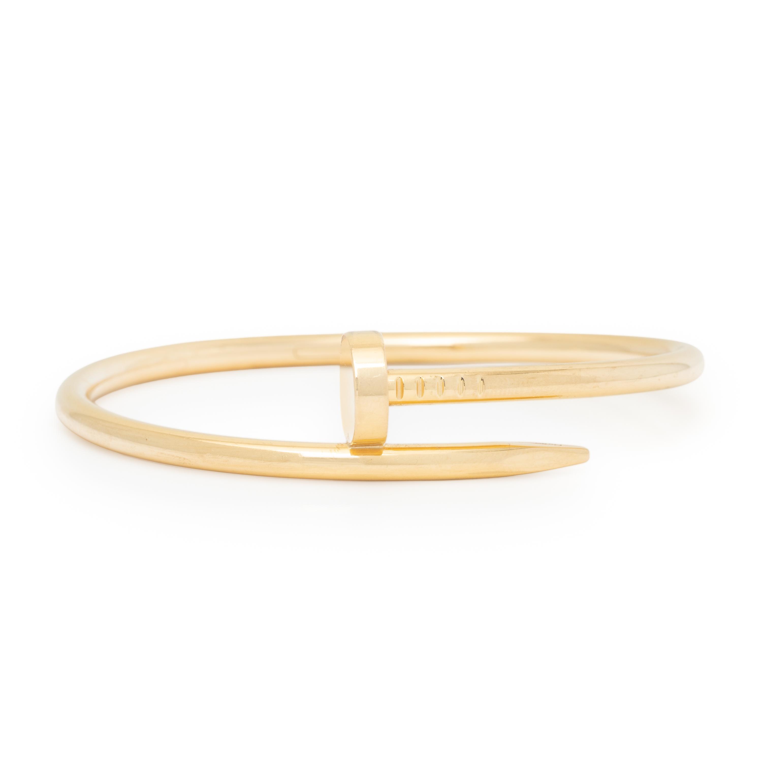 CARTIER, YELLOW GOLD 'JUSTE UN CLOU' BANGLE BRACELET