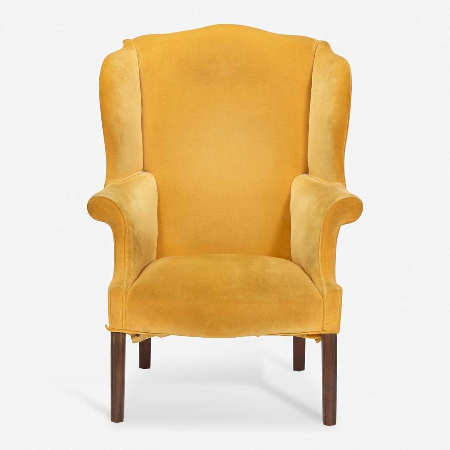 A Federal carved mahogany easy chair circa 1800