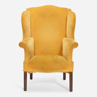A Federal carved mahogany easy chair circa 1800