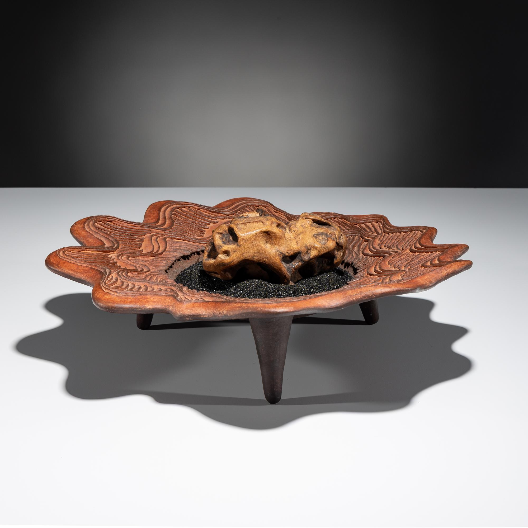 Pottery Plate, with "Embers"
