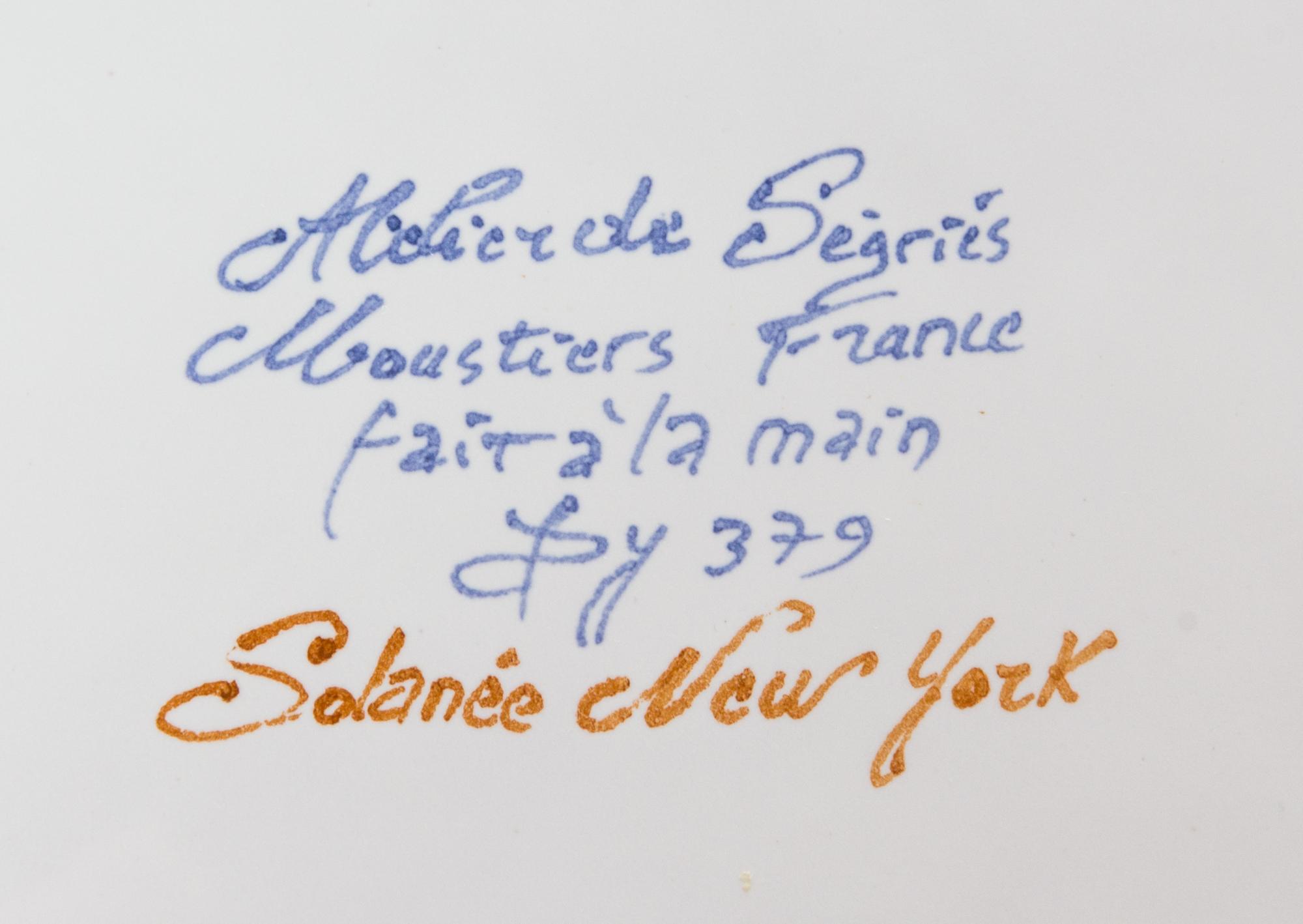 A Set of Eight French Faience Plates Diameter 12 1/2 inches. — 20TH CENTURY