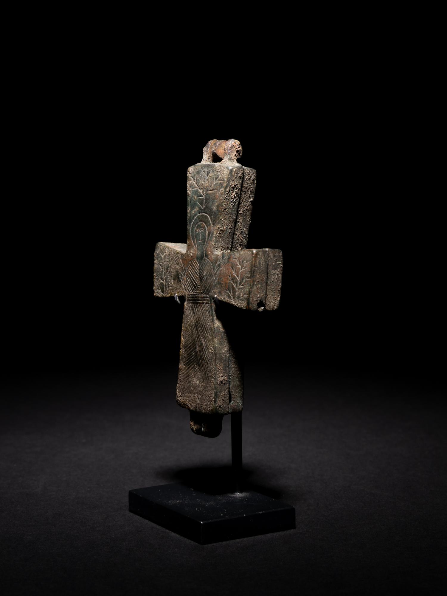 A Byzantine Bronze Reliquary Cross