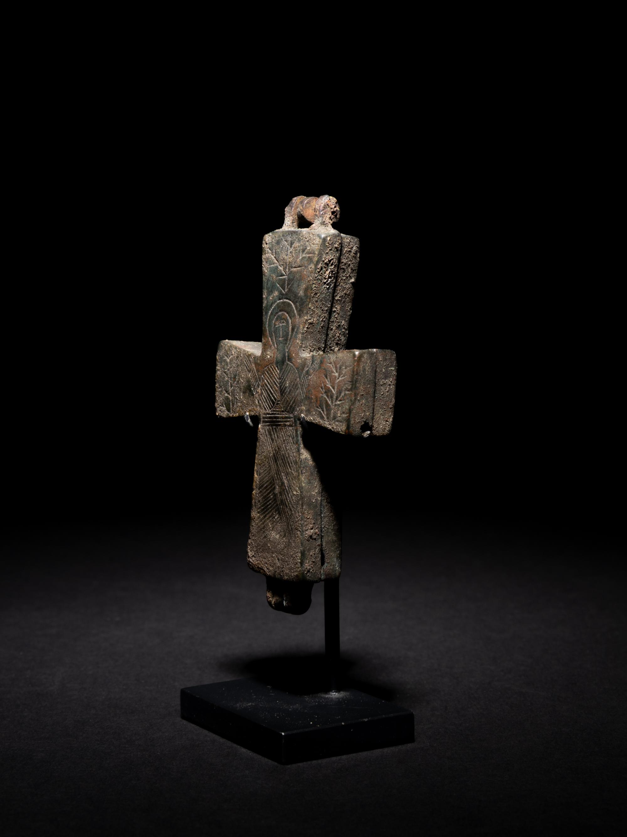 A Byzantine Bronze Reliquary Cross