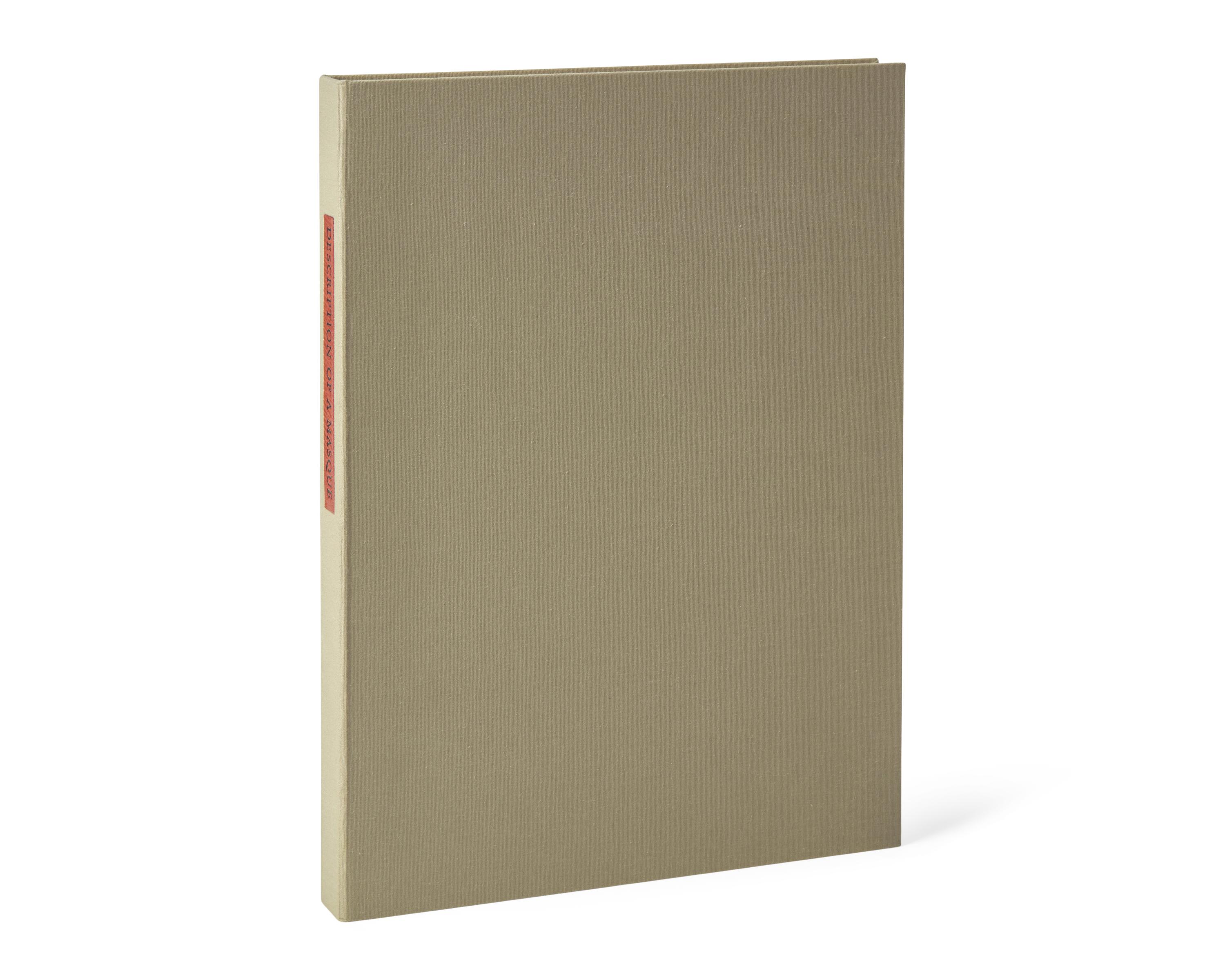 [LIMITED EDITIONS CLUB]. ASHBERY, John (1927-2017). Description of a Masque. New York: The Limited Editions Club, 1998.