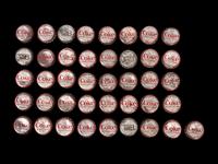 A Group of 41 1968 New York Yankees and New York Mets Coke Bottle Caps (Including Mickey Mantle),