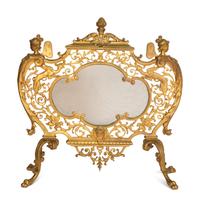 A Rococo Style Gilt Bronze Fire Screen — Late 19th/Early 20th Century