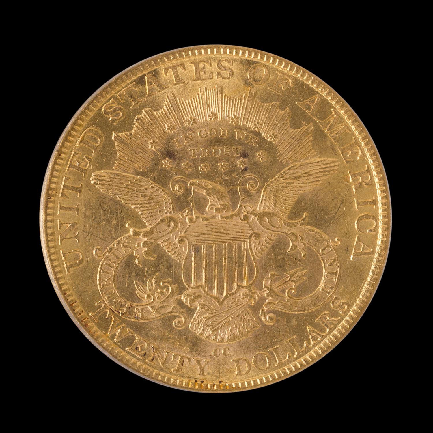 A United States 1877-CC Liberty Head $20 Gold Coin