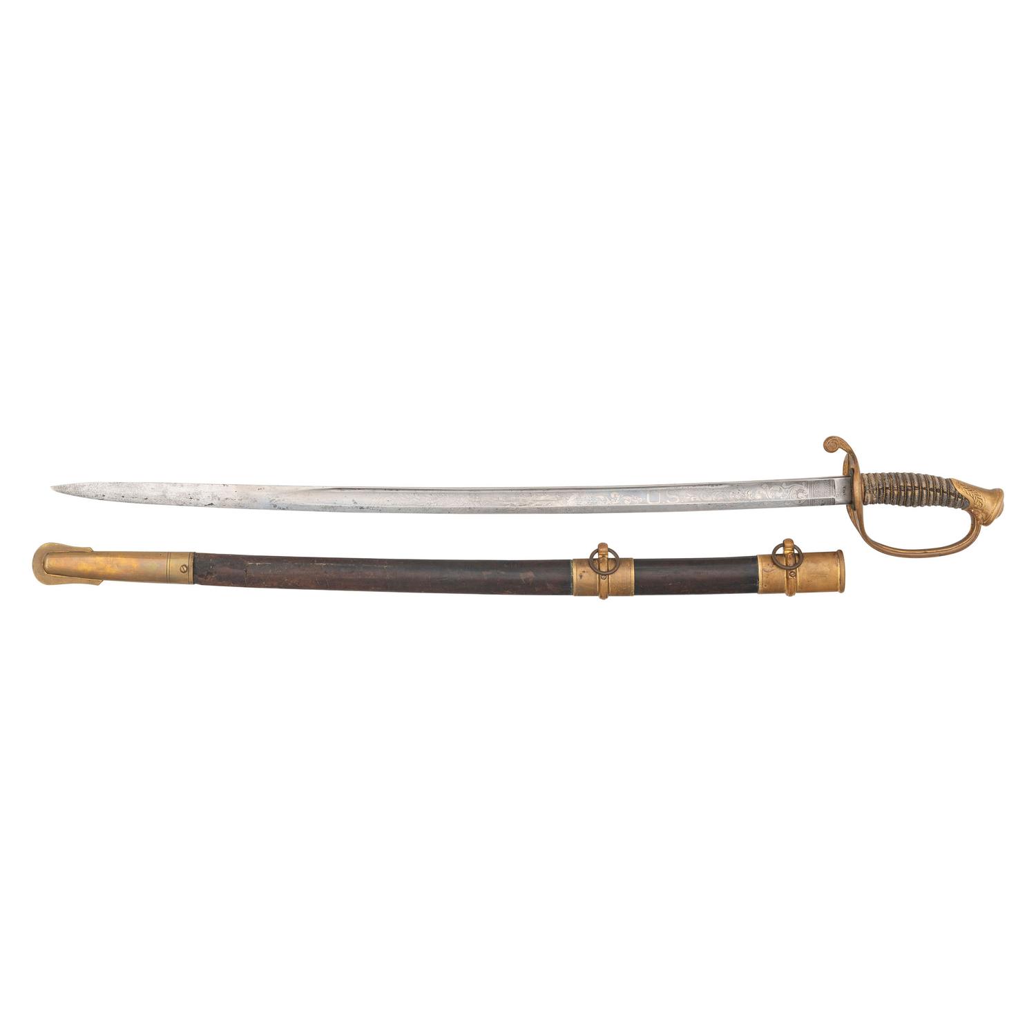 1862 Dated and Inspected Ames Model 1850 Foot Officers Sword with Presentation to Capt. Hugh Donnelly - 37th Mass Infantry - WIA Cold Harbor