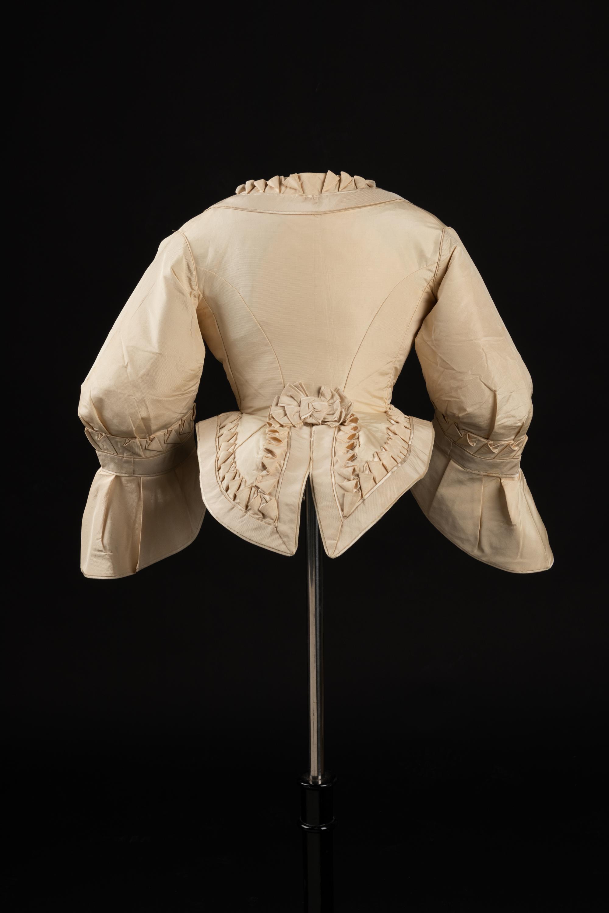 Two Silk Evening Bodices, 1870s