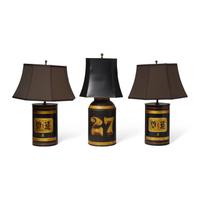 Three Tole Painted Tin Tea Cannisters