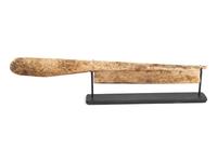 Alaskan Eskimo Carved Bone Halibut Club and Snow Knife