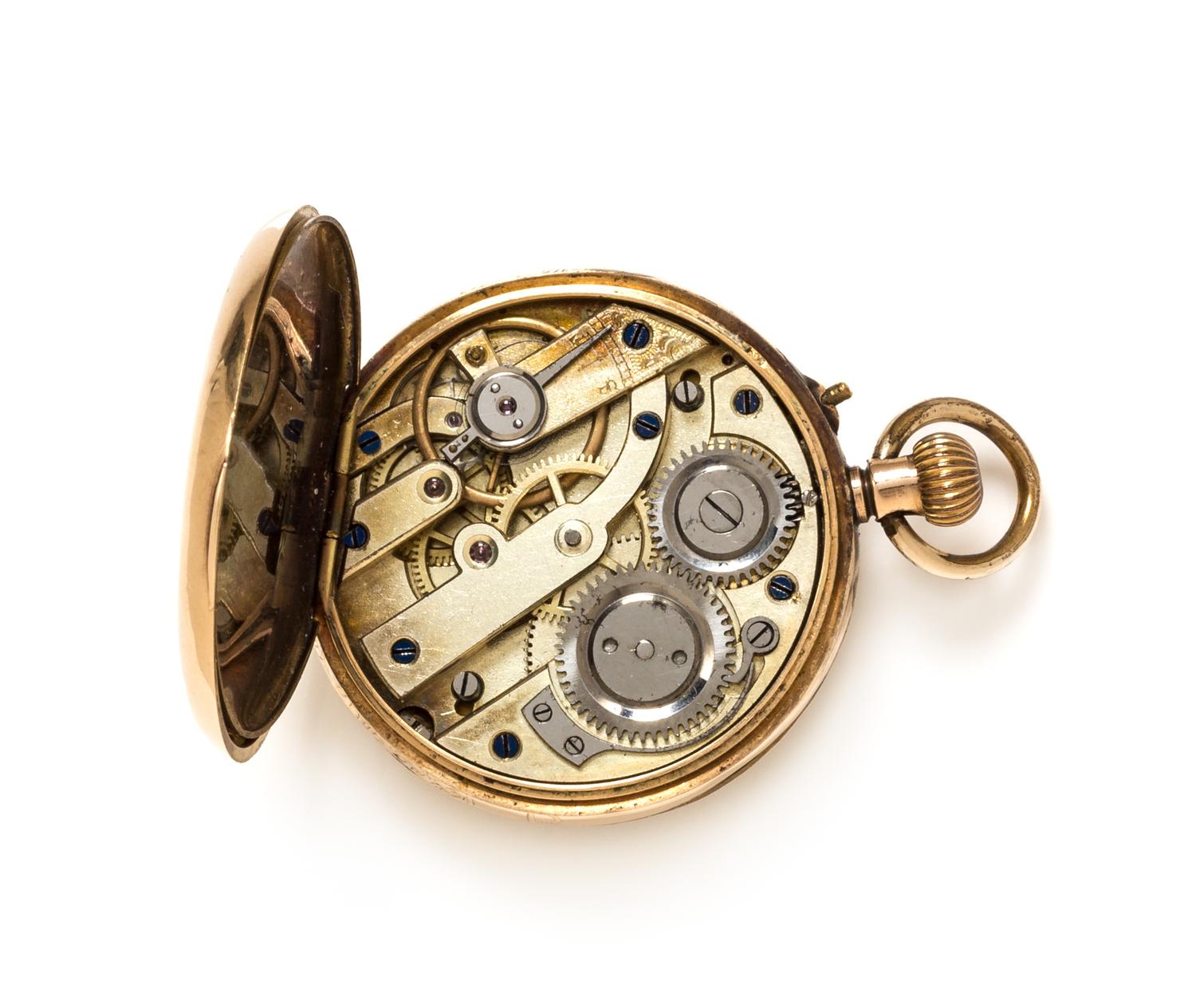 A 14 Karat Yellow Gold Open Face Pocket Watch, 18.70 dwts.