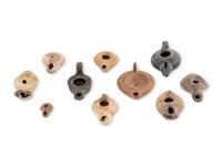 A Group of Ten Greco-Roman Terracotta Oil Lamps