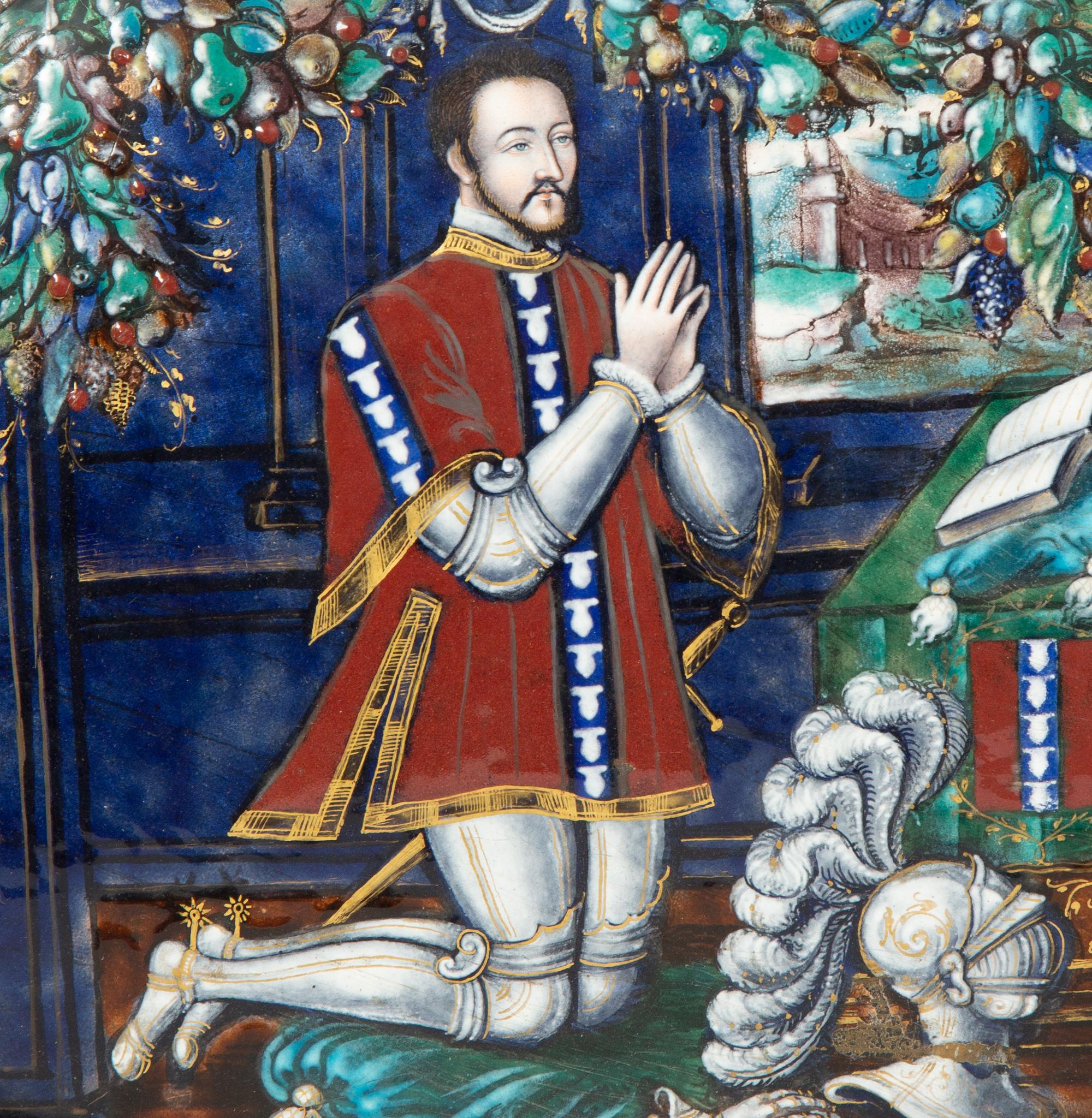 A Pair of Limoges Enameled Copper Plaques Attributed to Leonard Limousin