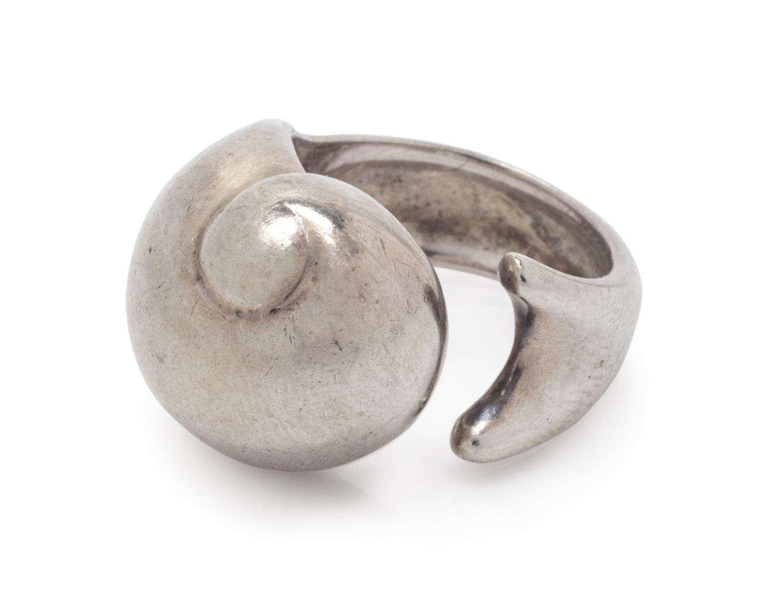 A Sterling Silver 'Snail' Ring, Elsa Peretti for Tiffany and Co., Spain,