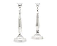 A Pair of Johan Rohde Designed Georg Jensen Silver Candlesticks
