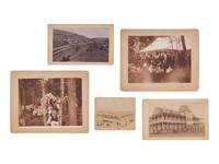[WESTERN AMERICANA]. A group of photographs, many taken in the Western United States, highlighted by 2 photographs of Deadwood, South Dakota, taken by H.R. LOCKE.