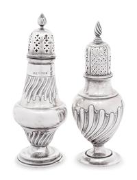 Two Victorian Silver Muffineers