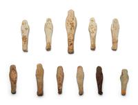 Eleven Egyptian Faience Ushabtis