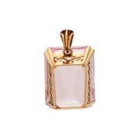 MORGANITE AND DIAMOND PENDANT