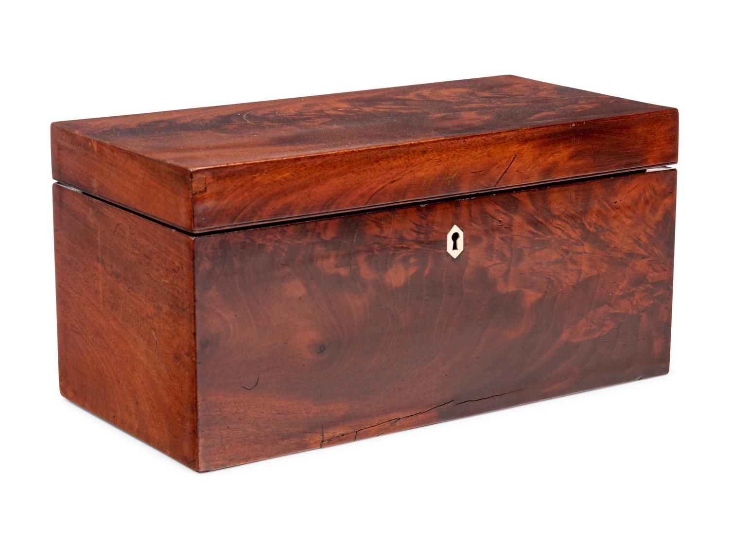 A George III Mahogany Tea Caddy