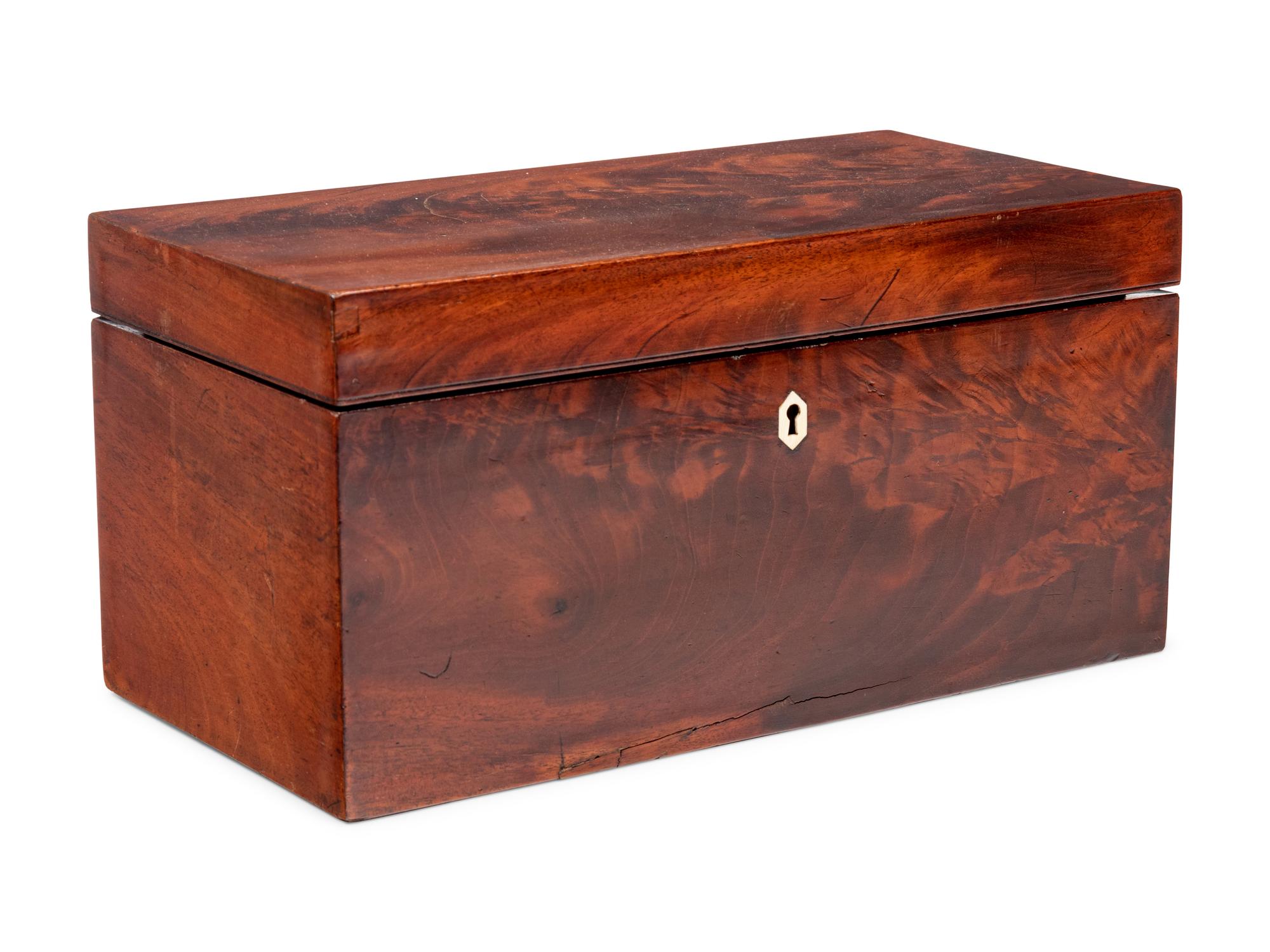 A George III Mahogany Tea Caddy
