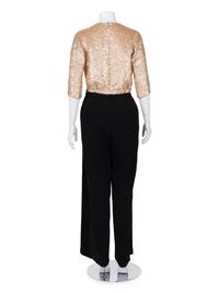 Chanel Haute Couture Sequined Top with Belt and One Pair of Pants, 1980-2000s