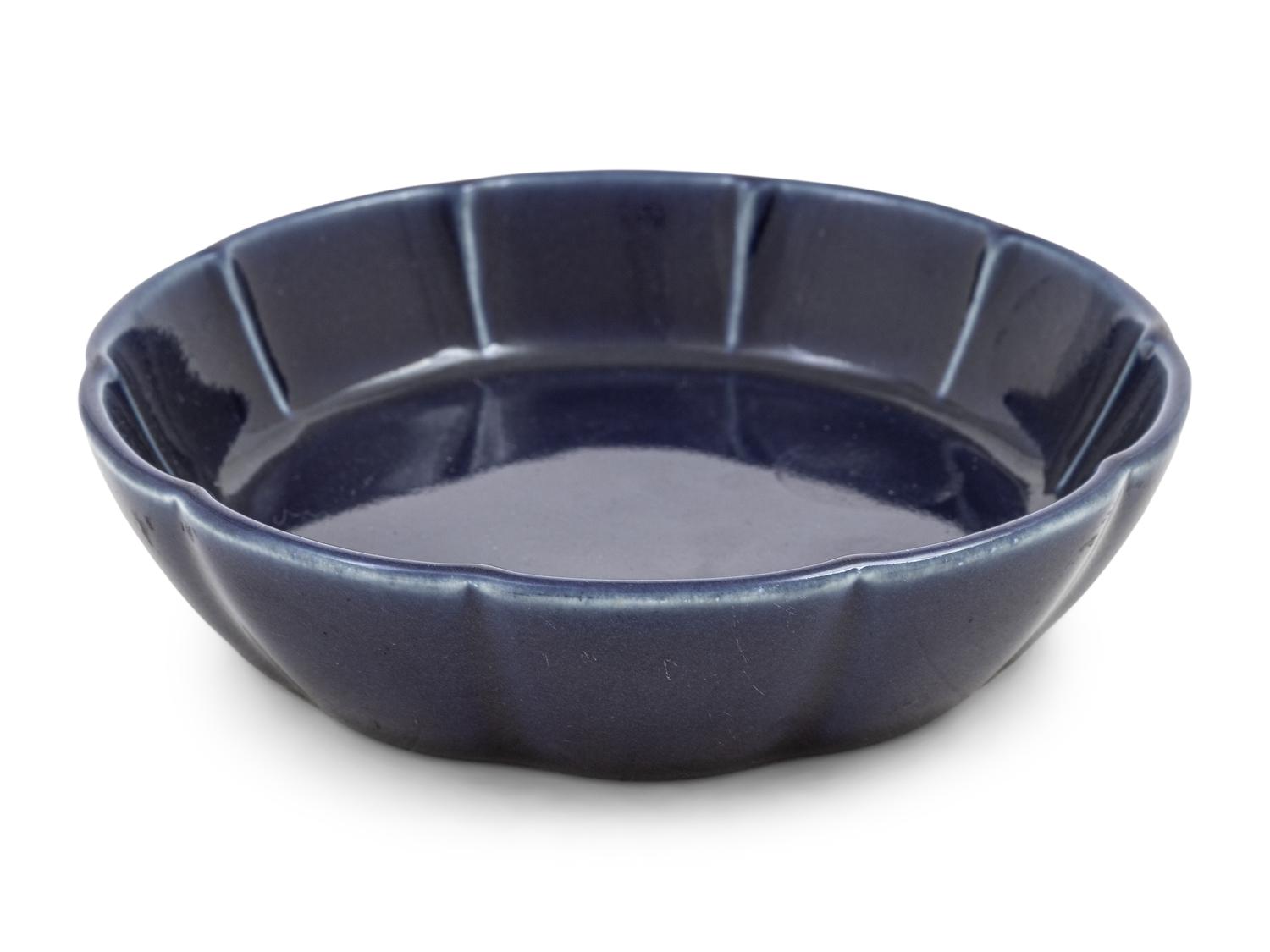 A Chinese Blue Glazed Porcelain Shallow Dish
