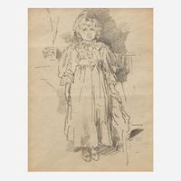 James Abbott McNeill Whistler (American, 1834-1903) Little Evelyn