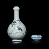 Two Chinese Famille Rose 'Insects' Porcelain Wares