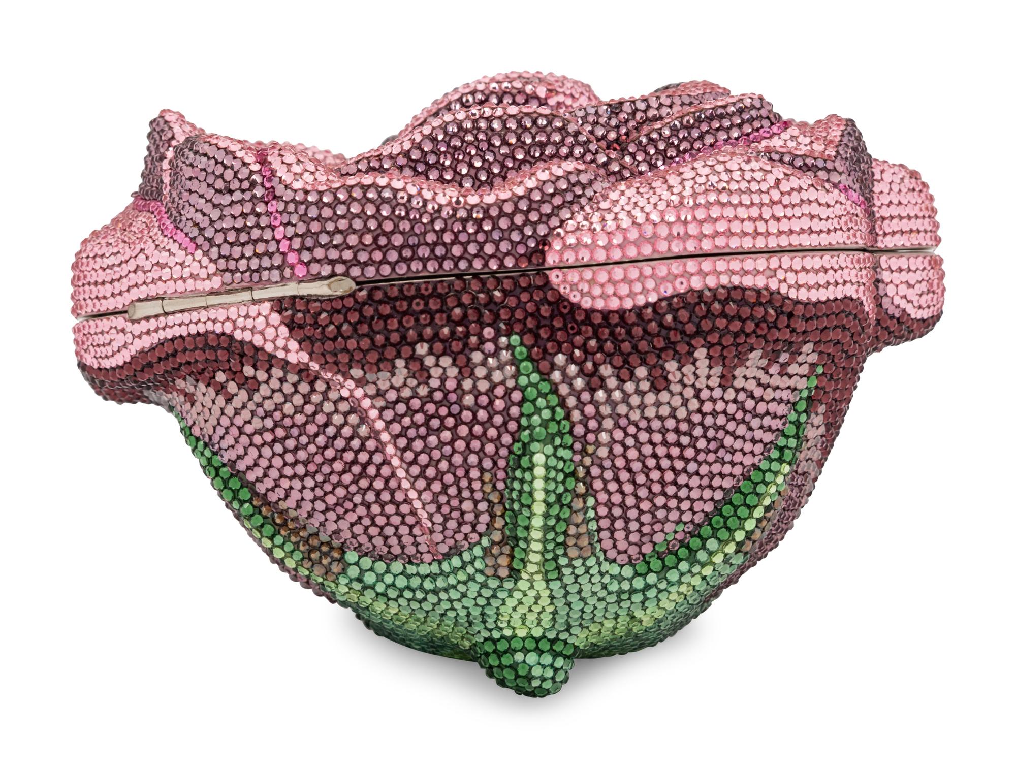 Judith Leiber Collector's Edition Pink Rose Minaudière