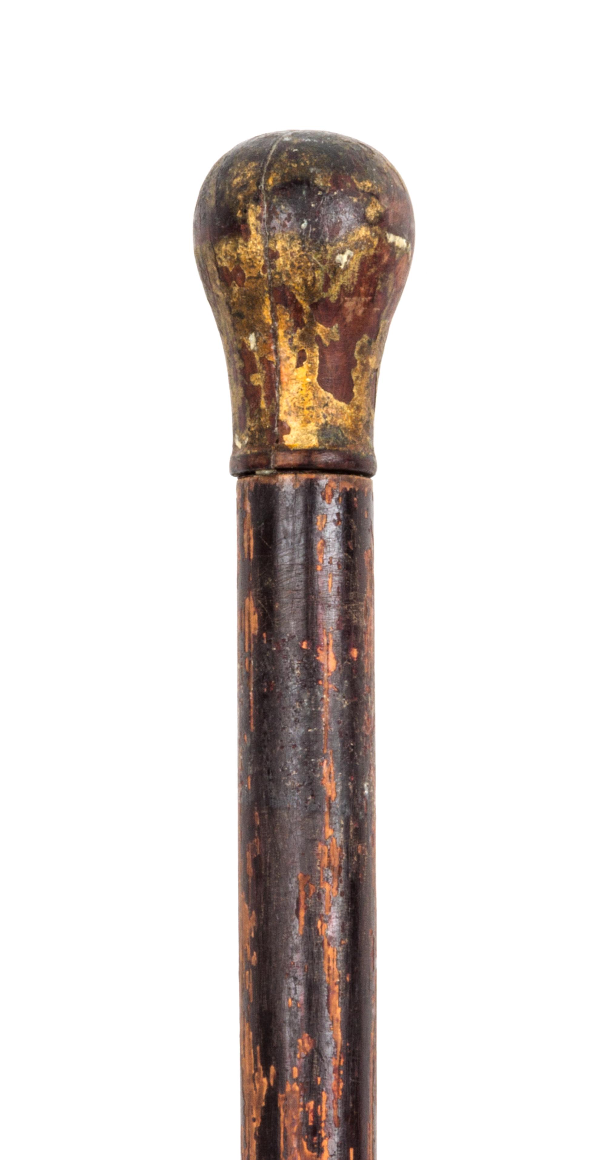 An American Painted Walking Stick Length 35 1/2 inches.
