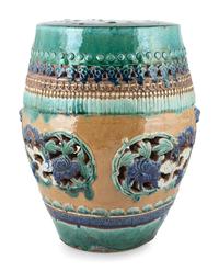 A Chinese Glazed Terra Cotta Garden Seat