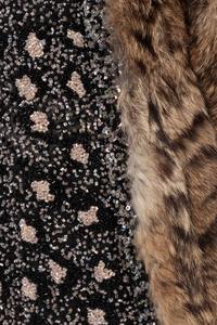 Oscar de la Renta Beaded Jacket Trimmed in Fur