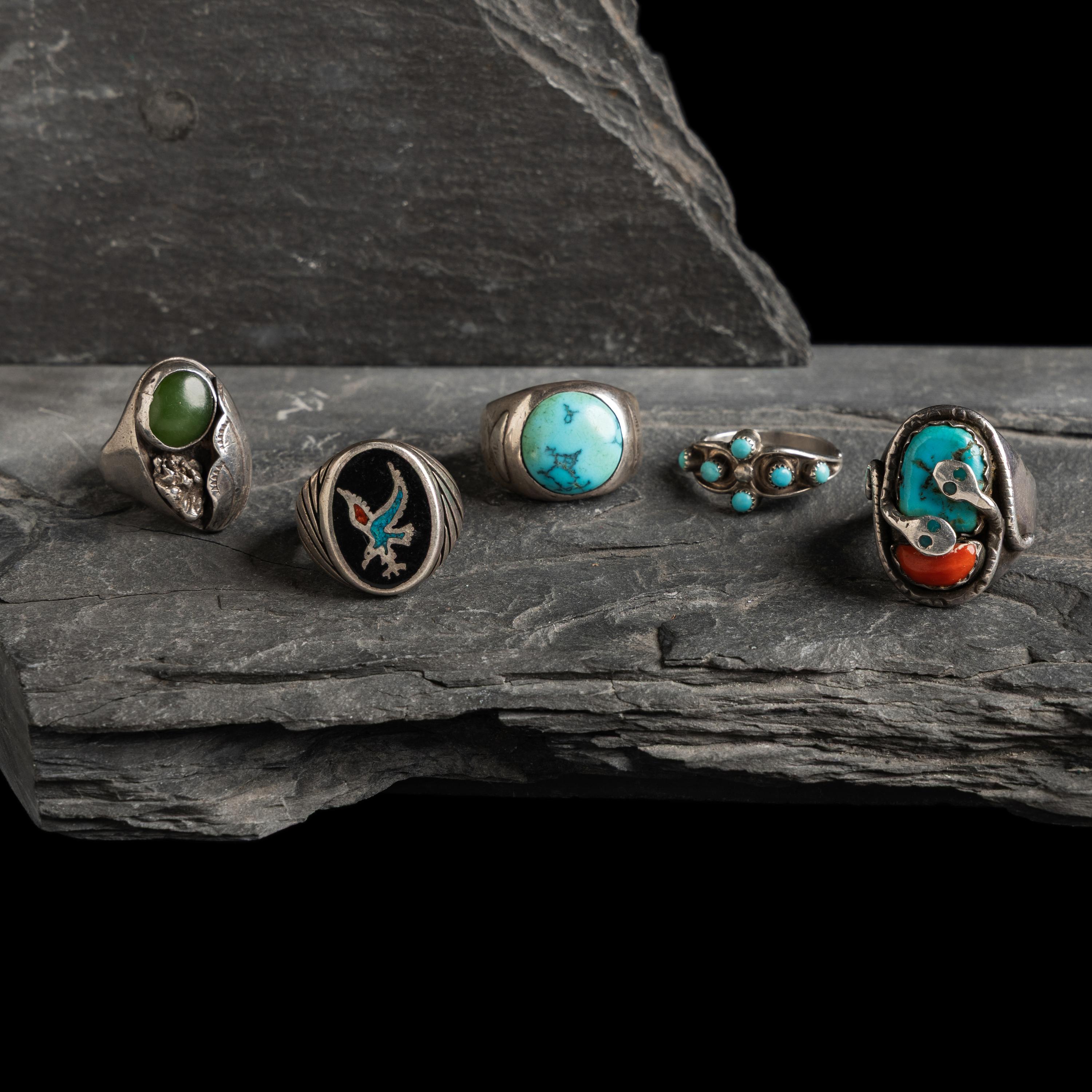 Navajo, Zuni, and Southwestern-stye Rings