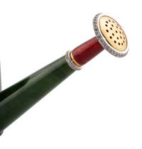 A Carved Jade, Guilloche Enamel and Diamond-Mounted Watering Can