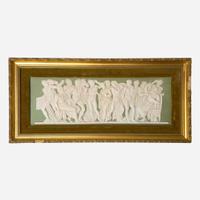 A Wedgwood Green Dip Jasperware "Achilles at Scyros" Plaque UK, late 19th century